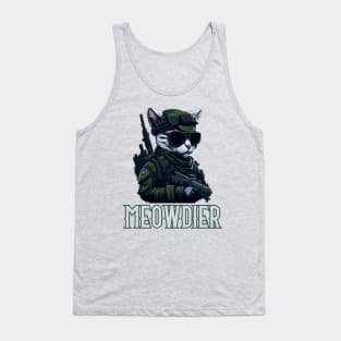 SOLDIER CAT FUNNY Tank Top